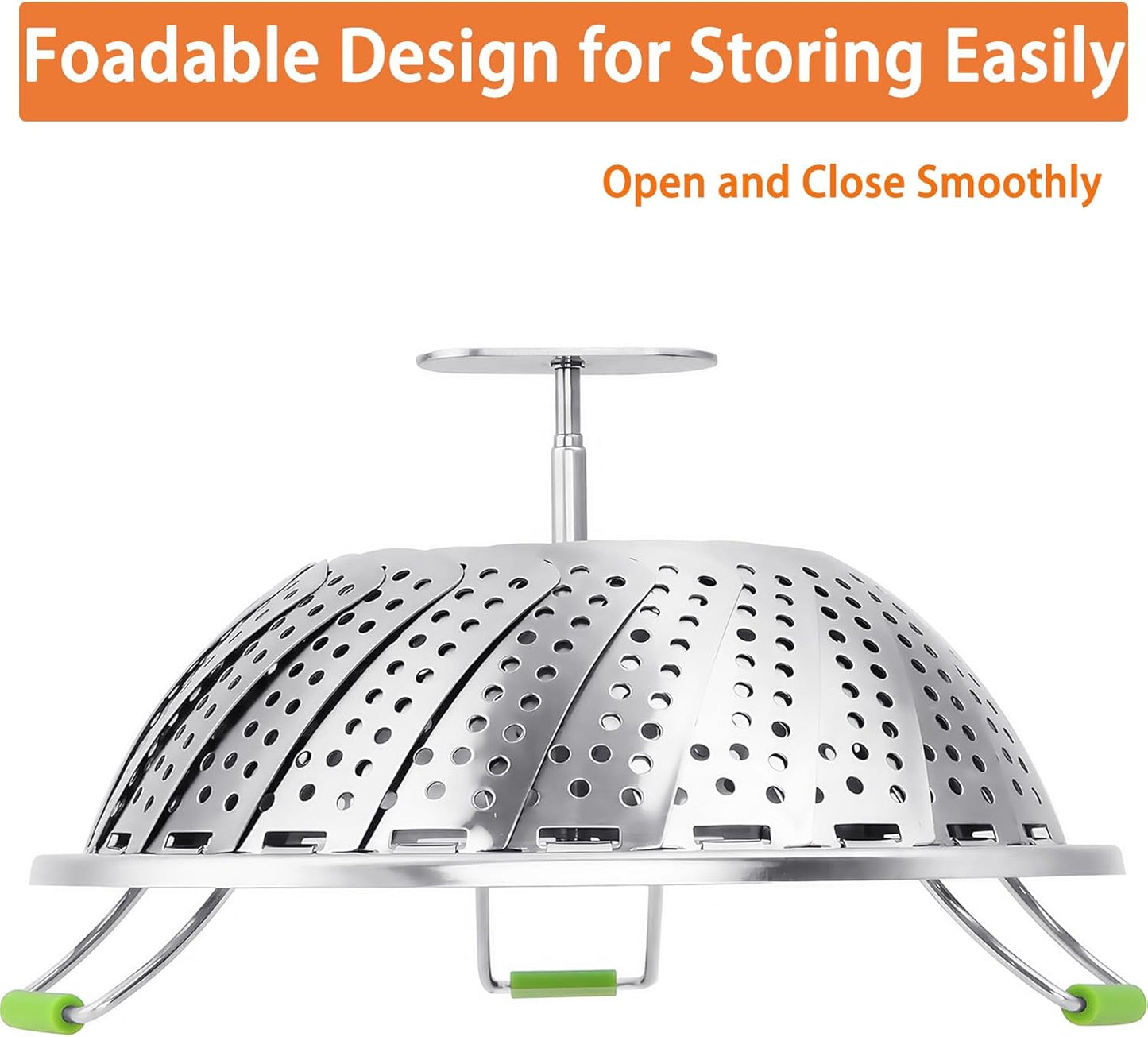 Vegetables Steamer for Cooking,Stainless Steel Veggie Steamer Basket - Folding