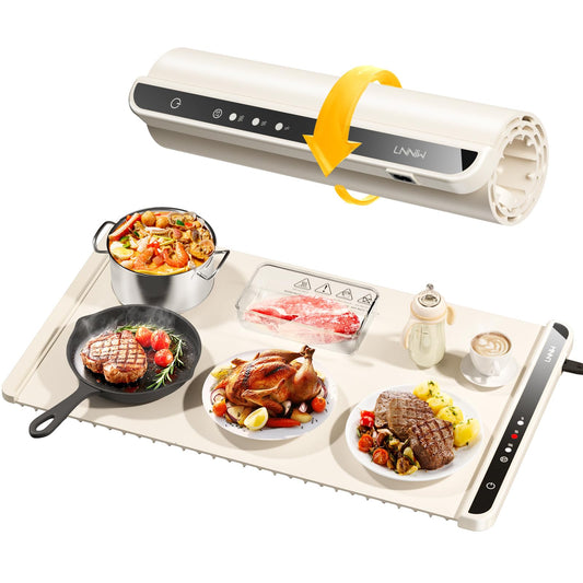 Warming Mat for Food,Food Warming Mat,Electric Warming Tray for Buffets Party and Home Daily Use,Heating Fastly in 10s,Portable Design,Timed Function for Your Family.