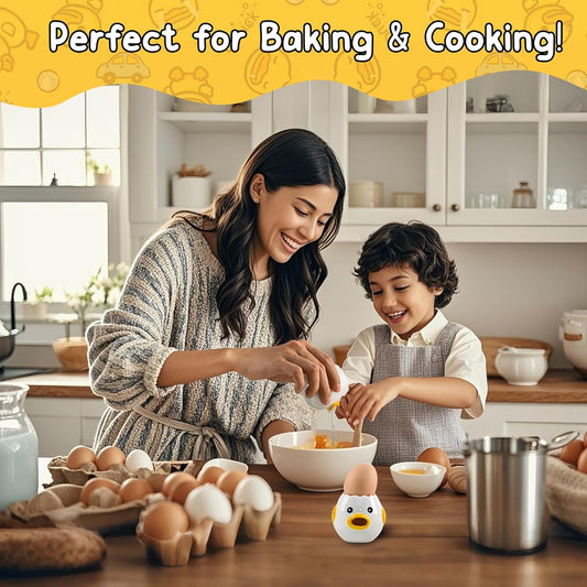 Cute Kitchen Gadgets【2 PCS】Egg Separator for Raw Eggs - Ceramic Egg White/Yolk Separator Tool, Baking Gifts for Women, Lovely Chicken Baking Supplies, Stuff, Accessories.