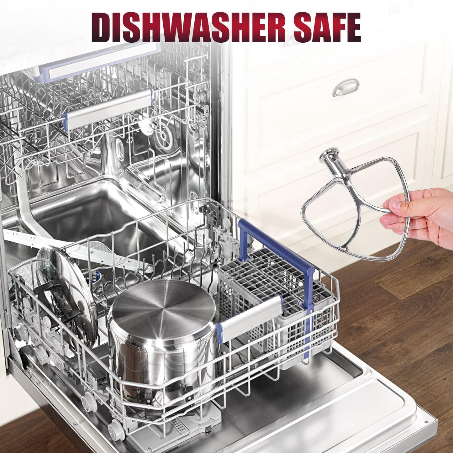 Stainless Steel Flat Beater for Kitchen Aid 4.5-5 Qt Tilt Head Mixers, Compatible Kitchenaid Paddle Attachment for Stir all of Mixtures|Durable and Heavy Duty Replacement