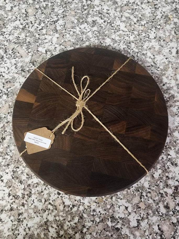 Cutting Board - Handcrafted 10x3/4" Sappy Black Walnut End Grain