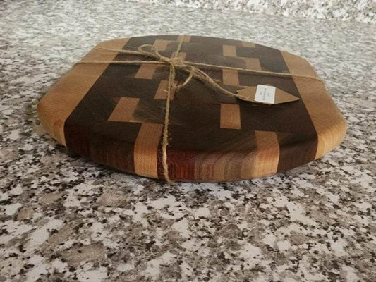 Handcrafted Cutting Board - Maple, Black Walnut & Padauk for Elegant Kitchen Use