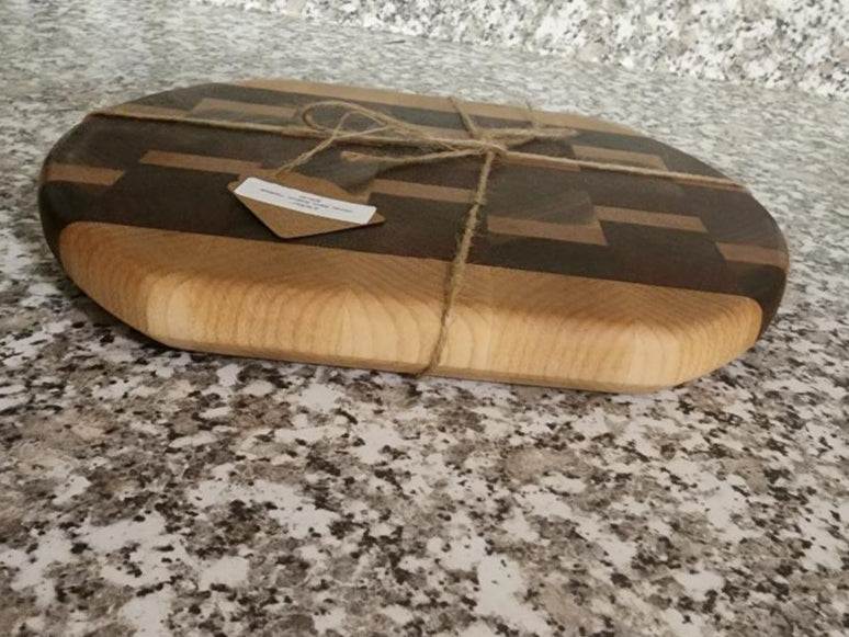 Handcrafted Cutting Board - Maple, Black Walnut & Padauk for Elegant Kitchen Use