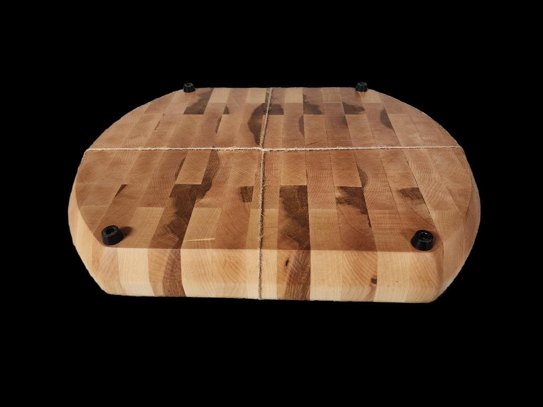 Butcher Block Premium End Grain Oblong 12x16x1.5 with Rubber Feet