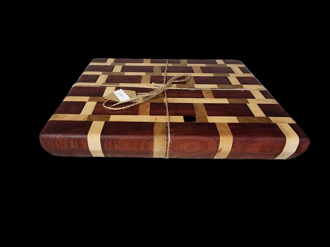 End Grain Cutting Board - Durable Australian Jarrah & Maple Craftsmanship