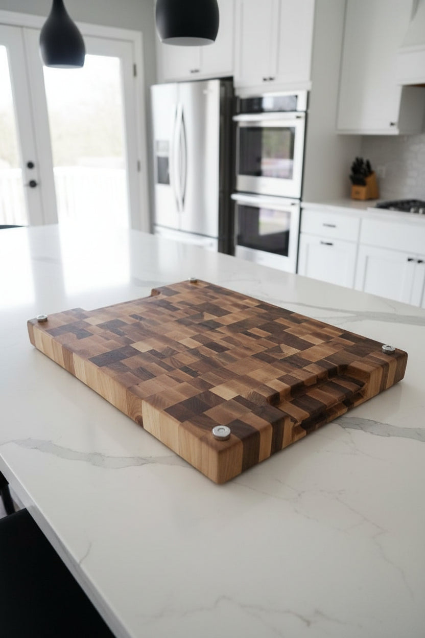 Handcrafted 15×21×2" Northern Hard Maple End‑Grain Butcher Block