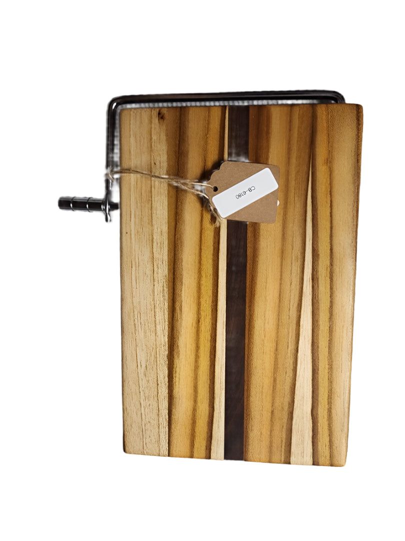 Cheese Slicer Cutting Board - Teak & Walnut Elegance