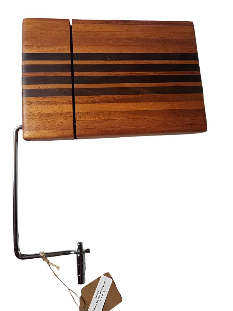 Cheese Slicer Handcrafted Mahogany & Walnut Cutting Board