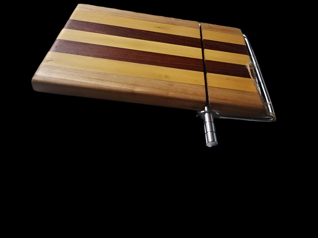 Cheese Slicer – Handcrafted Maple, Padauk & Yellowheart Wood