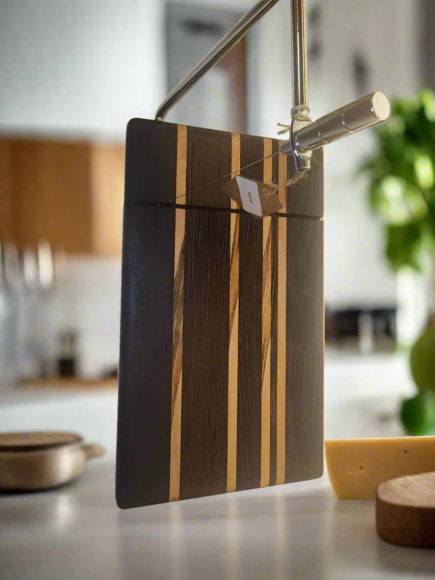 Cheese Slicer - Handcrafted Wenge & Ambrosia Maple for Elegant Cuts