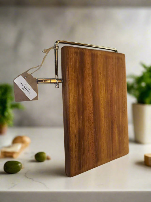 African Teak & Mahogany Cheese Slicer – 6"x9"x1"