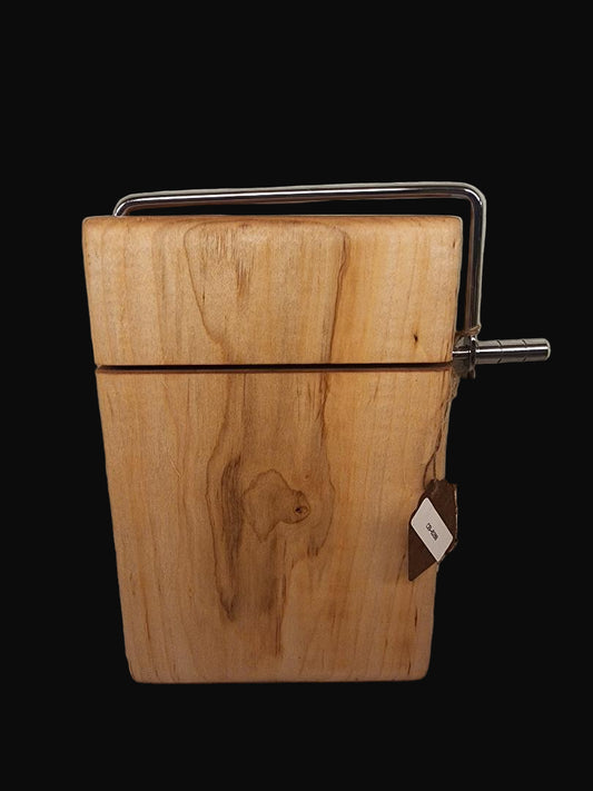 Handmade Cheese Slicer – Curly Maple (6" x 9" x 1")