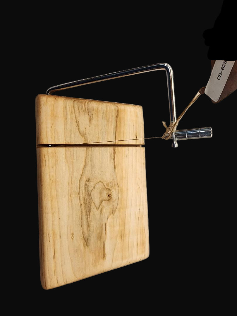 Handmade Cheese Slicer – Curly Maple (6" x 9" x 1")