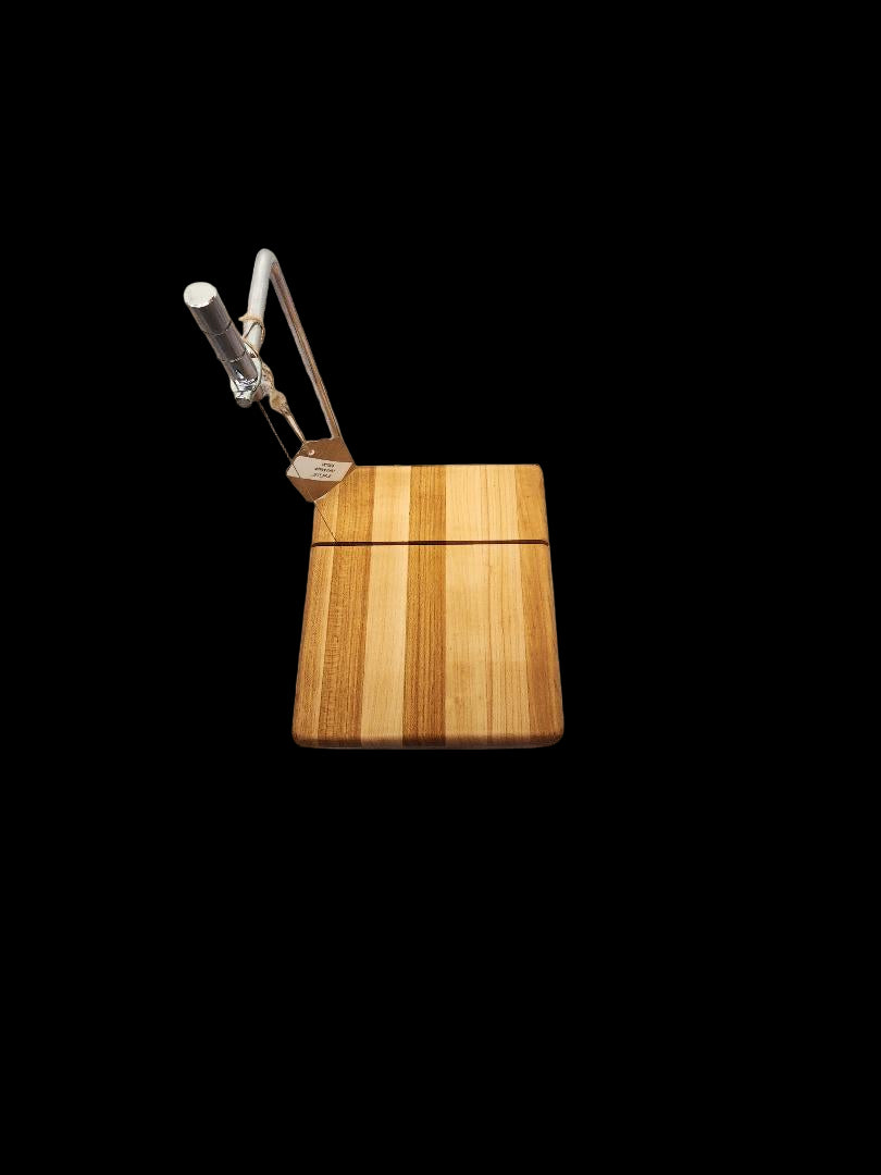 Compact Cheese Slicer – Hard Maple with Stainless Steel Wire (6" x 6" x 1.5")