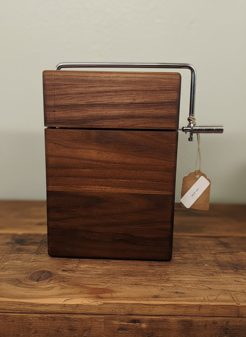 Elegant Black Walnut Cheese Slicer – 6" x 9" x 3/4"