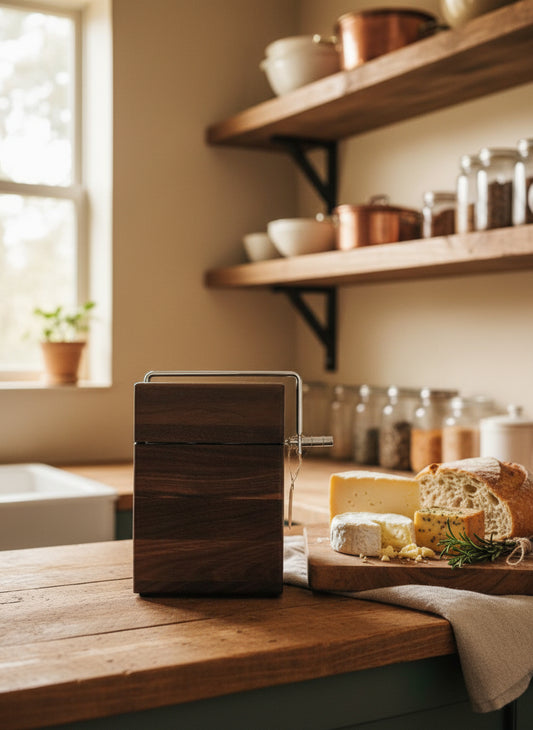 Handcrafted Black Walnut Cheese Slicer – 6" x 9" x 3/4"