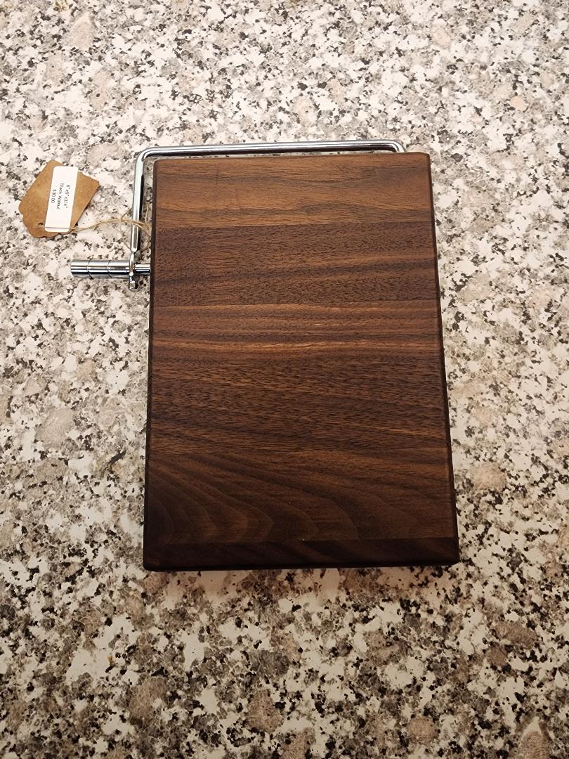 Handcrafted Black Walnut Cheese Slicer – 6" x 9" x 3/4"