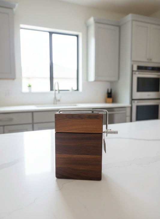 Premium Black Walnut Cheese Slicer – 6" x 9" x 3/4"