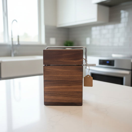 Black Walnut Cheese Slicer – 6x8x¾ with Stainless Steel Wire