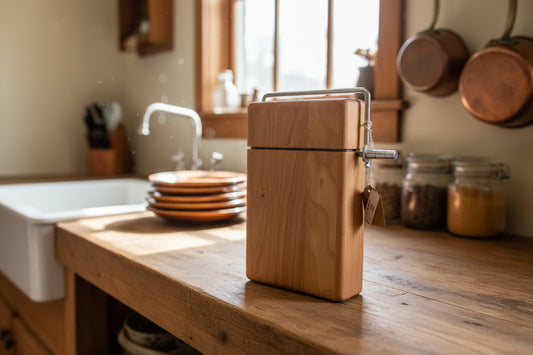 6 × 9 × 3/4" Cherry Cheese Slicer with Stainless Steel Wire