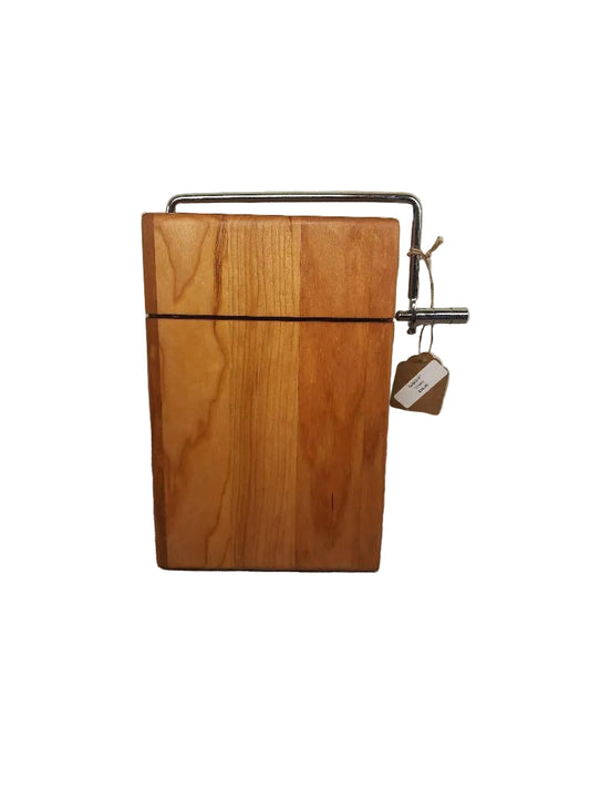 6 × 9 × 3/4" Cherry Cheese Slicer with Stainless Steel Wire