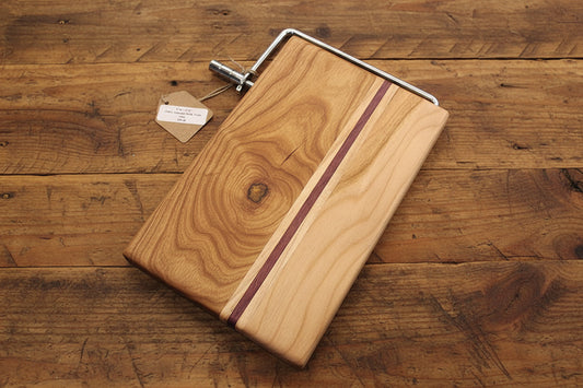 6 × 9 × 3/4" Cherry • Ambrosia Maple • Purpleheart Cheese Slicer