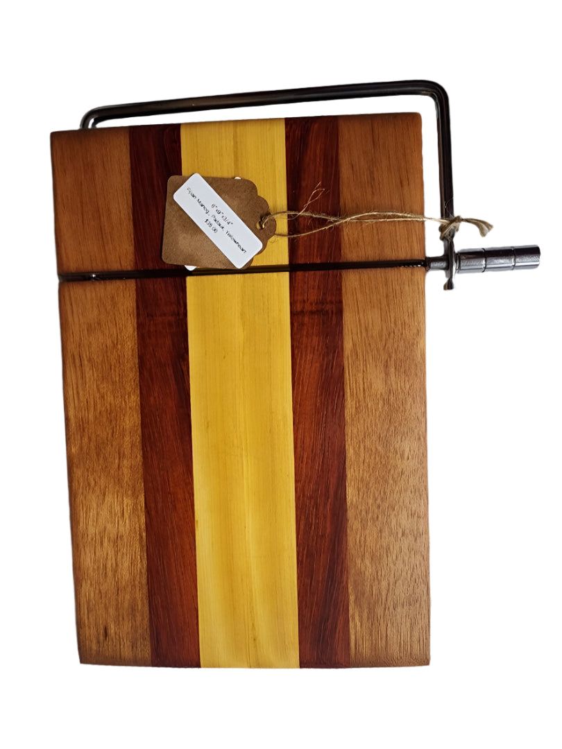 Cheese Slicer - Handcrafted Mahogany & Yellowheart Board