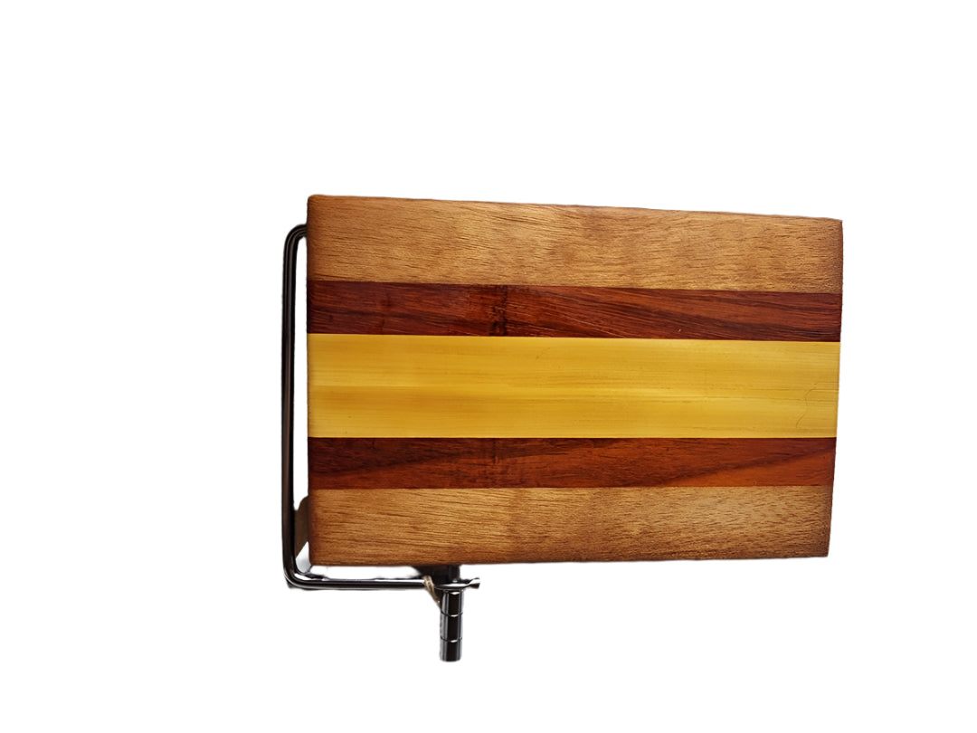 Cheese Slicer - Handcrafted Mahogany & Yellowheart Board
