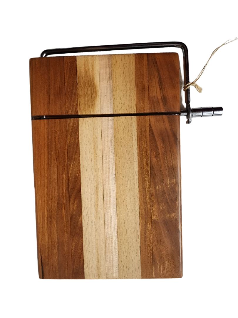 Cheese Slicer Board - Handcrafted Maple, Cherry & Beech
