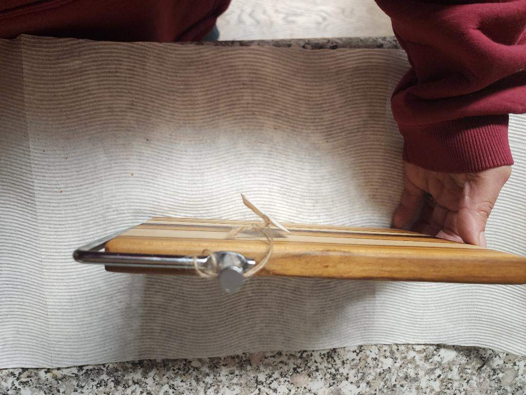 Cheese Slicer – Handcrafted Teak & Walnut Cutting Board 6x9