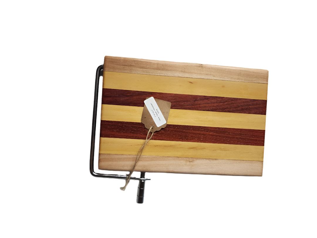 Cheese Slicer Cutting Board - Handcrafted Maple & Padauk