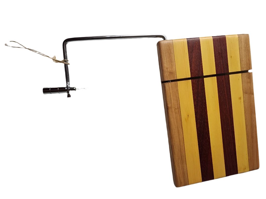 Cheese Slicer Cutting Board - Handcrafted Maple & Padauk