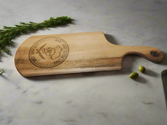 Funny Engraved Hard Maple Cutting Board – 7.75 x 22.5 x 0.875"