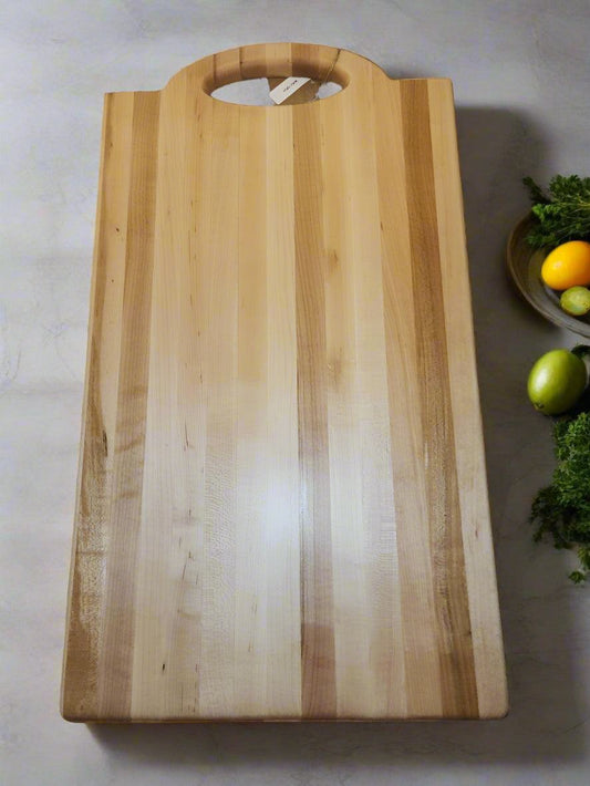 Engraved Hard Maple Cutting Board with Handle – 11.75 x 20.5 x 0.875"