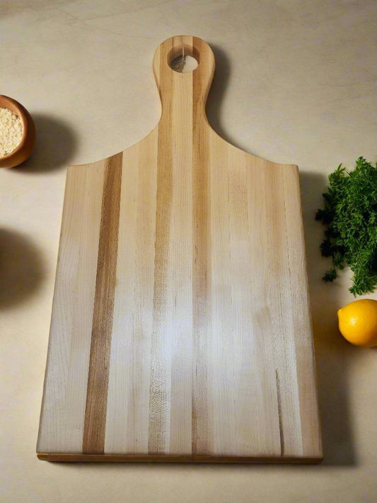 Engraved Hard Maple Cutting Board with Handle – 11.75 x 20.5 x 0.875"