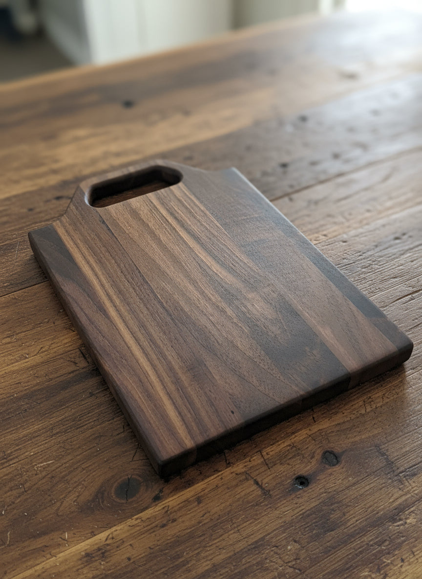 Engraved Black Walnut Cutting Board – Personalized Craftsmanship with Everyday Charm
