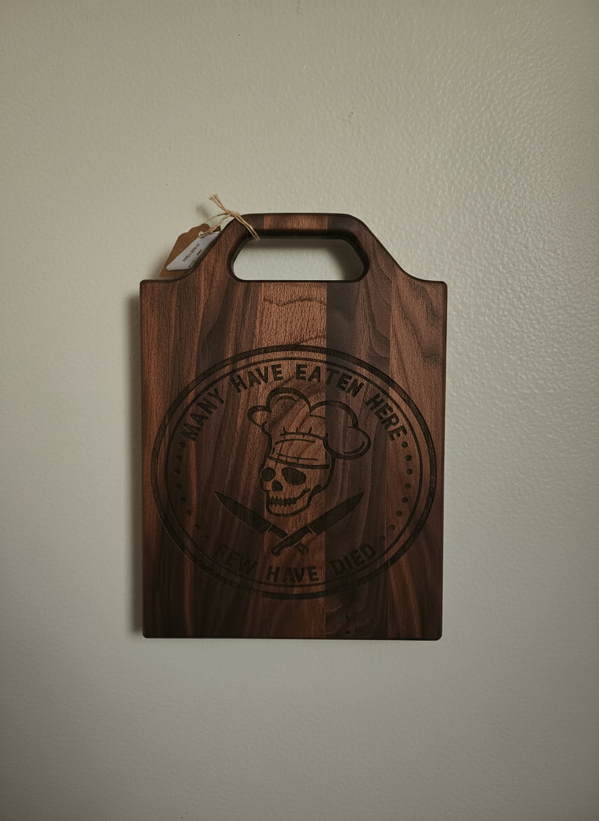 Engraved Black Walnut Cutting Board – Custom Handcrafted Kitchen Gift