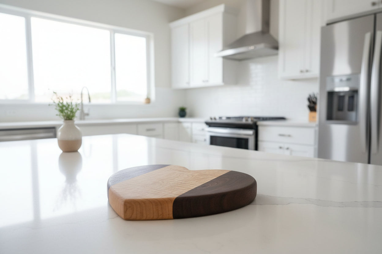 Handcrafted 8" Heart‑Shaped Charcuterie & Cutting Board