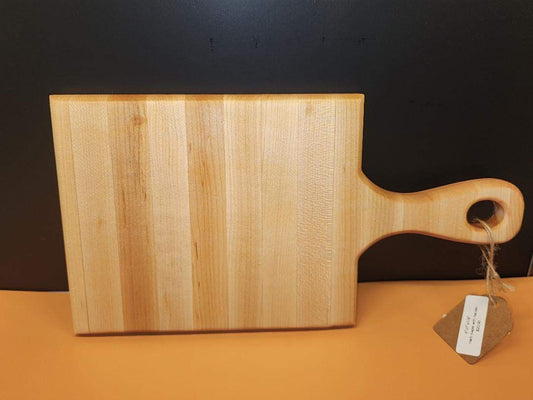 Solid Maple Cutting Board with Handle – 6x6x⅞"