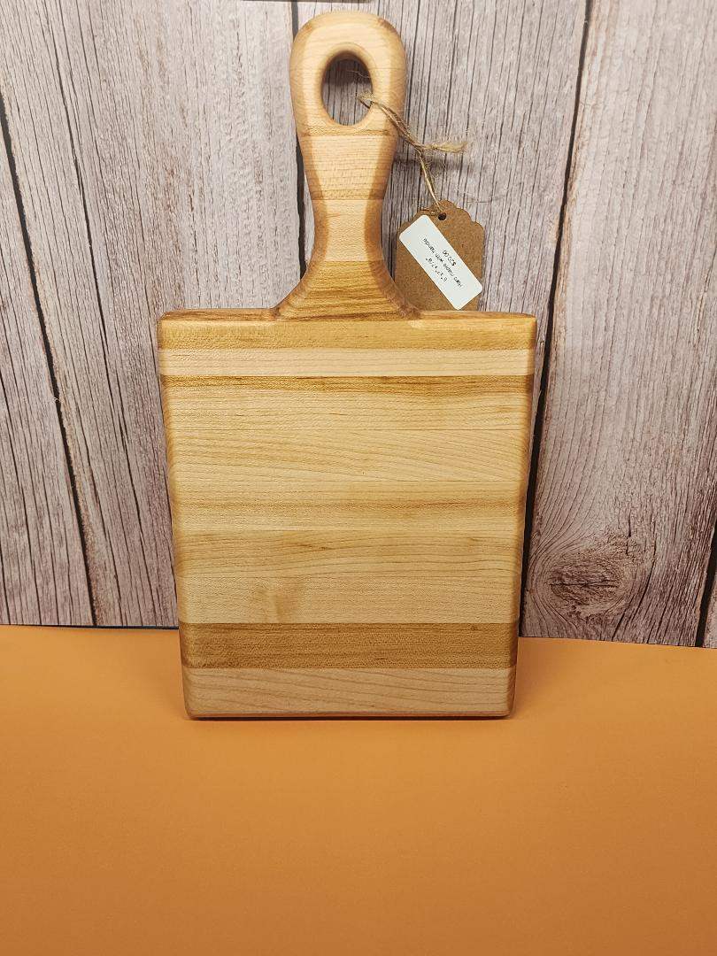 Solid Maple Cutting Board with Handle – 6x6x⅞"