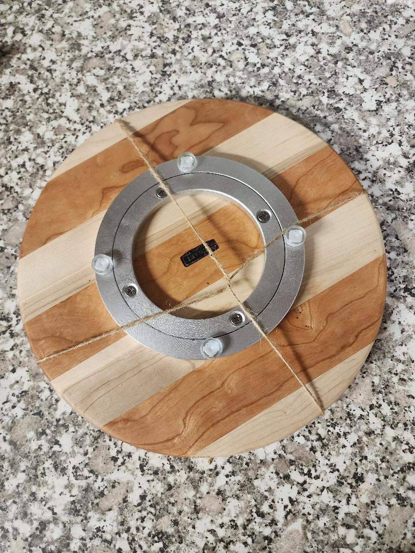 Handmade 10" Hard Maple & Cherry Lazy Susan – Functional Art for Your Home