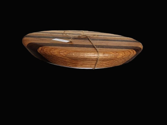 Lazy Susan - Handcrafted 12" White Oak & Black Walnut Centerpiece