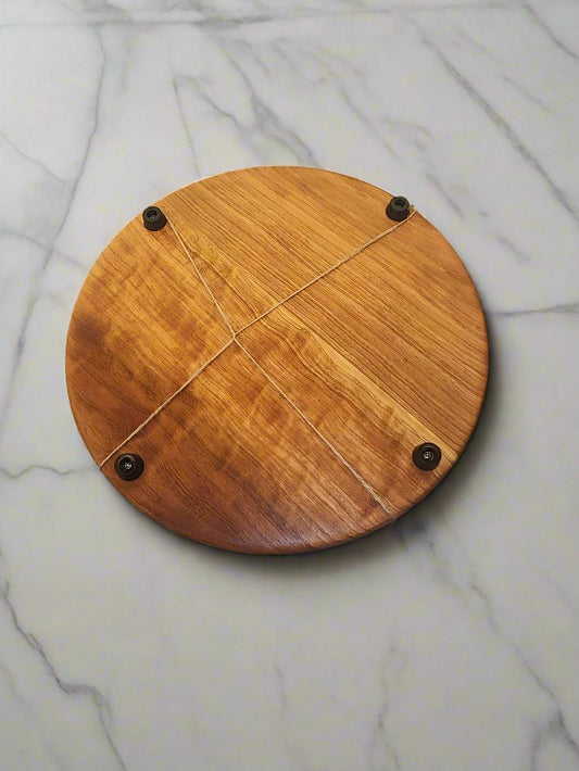 Handcrafted Wooden Trivet – 10" Round Cherry