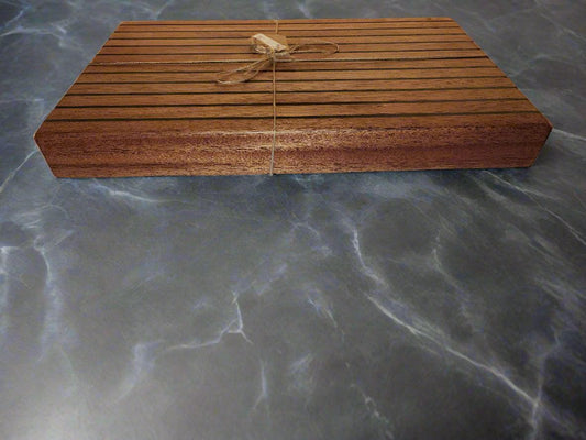 Cutting Board - Handcrafted Honduran Mahogany & East Indian Rosewood, 11"x17"