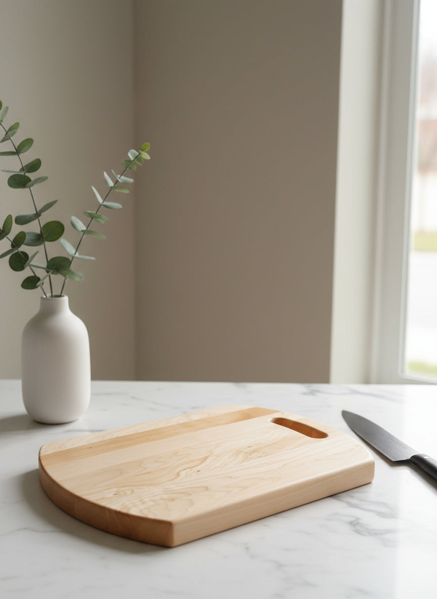 Hard Maple Cutting Board – Rounded Ends, Handcrafted Strength