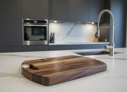 Black Walnut Cutting Board – Rounded Elegance, Handcrafted Strength