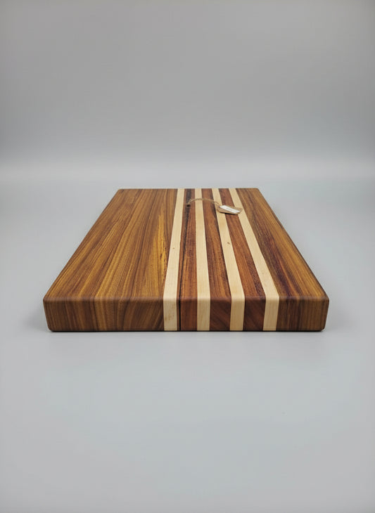 Premium Cutting Board – Canarywood, Tigerwood & Hard Maple (12" x 18" x 1.5")