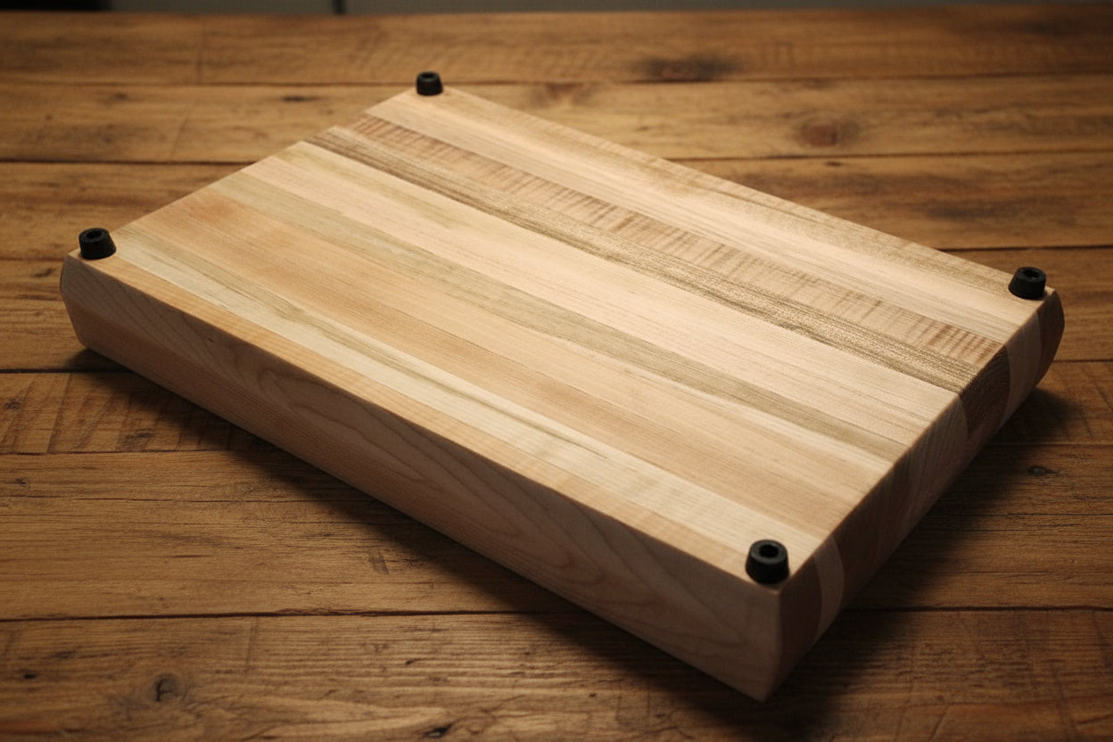 10×16×2" Hard Maple Cutting Block with Rubber Feet