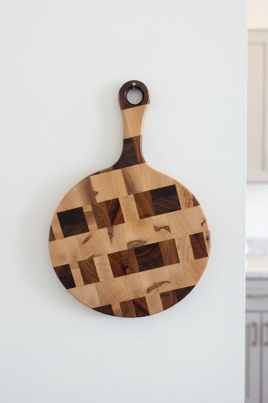 9 × ½" Round End Grain Cutting Board