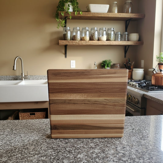 Handcrafted Natural Hard Maple Cutting Board — 11x12x1.5"